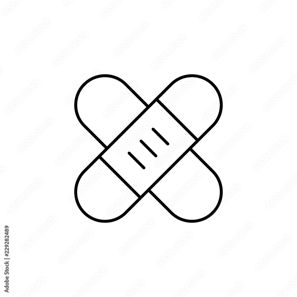 Poster band aid icon. element of medicine for mobile concept and web apps icon. thin line icon for website 