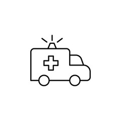 ambulance icon. Element of medicine for mobile concept and web apps icon. Thin line icon for website design and development, app development. Premium icon