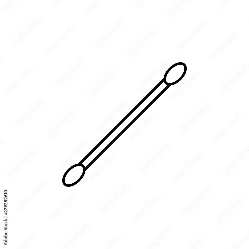 Poster cotton swab icon. element of medicine for mobile concept and web apps icon. thin line icon for websi