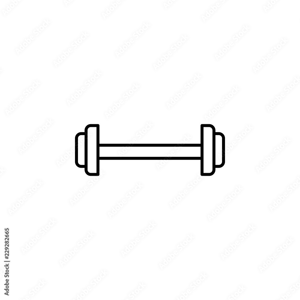 Poster dumbbell icon. element of medicine for mobile concept and web apps icon. thin line icon for website 