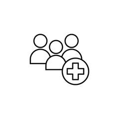 group icon. Element of medicine for mobile concept and web apps icon. Thin line icon for website design and development, app development. Premium icon