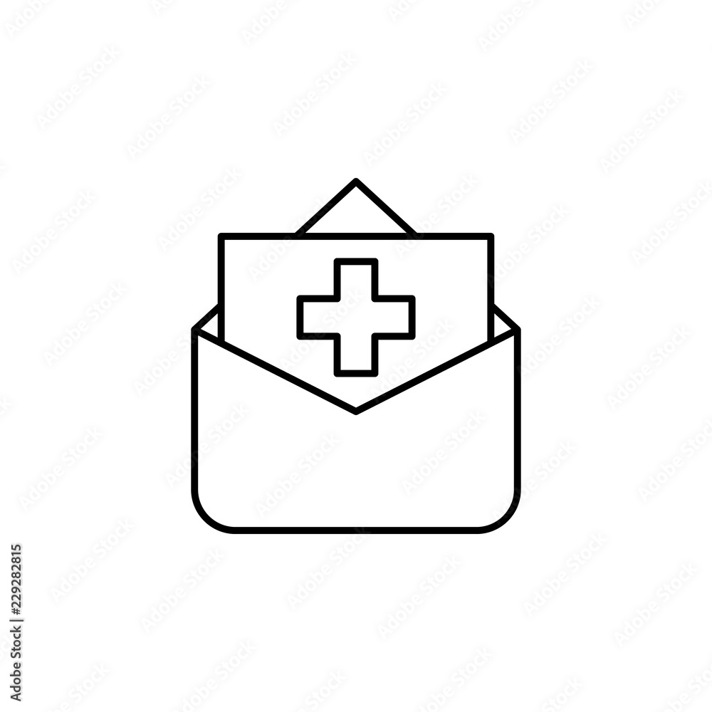 Aufkleber medical message icon. element of medicine for mobile concept and web apps icon. thin line icon for w