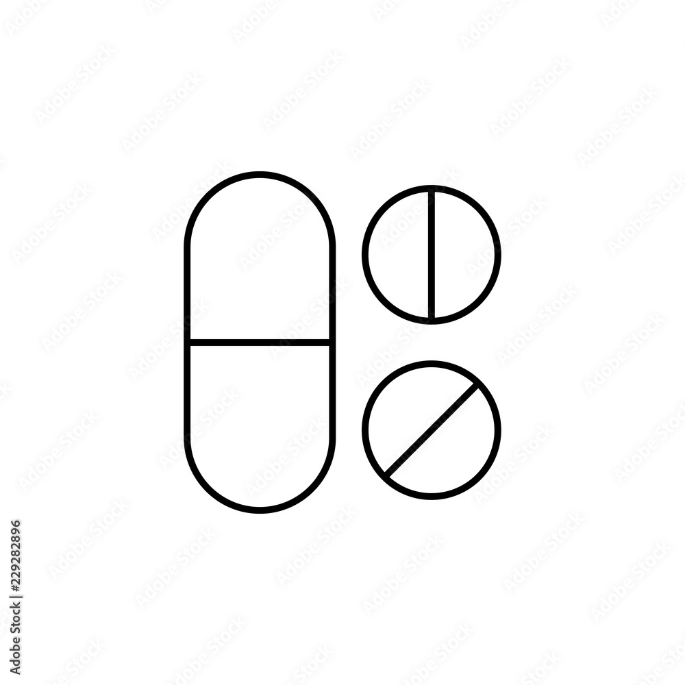 Poster pills icon. element of medicine for mobile concept and web apps icon. thin line icon for website des