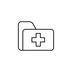 medical folder icon. Element of medicine for mobile concept and web apps icon. Thin line icon for website design and development, app development. Premium icon