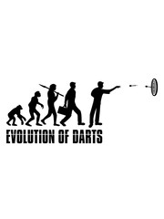 logo text evolution of entwicklung cool spielen darts verein club werfen dart pfeil sport spaß spiel freunde team crew wurfpfeil banner schreiben name design