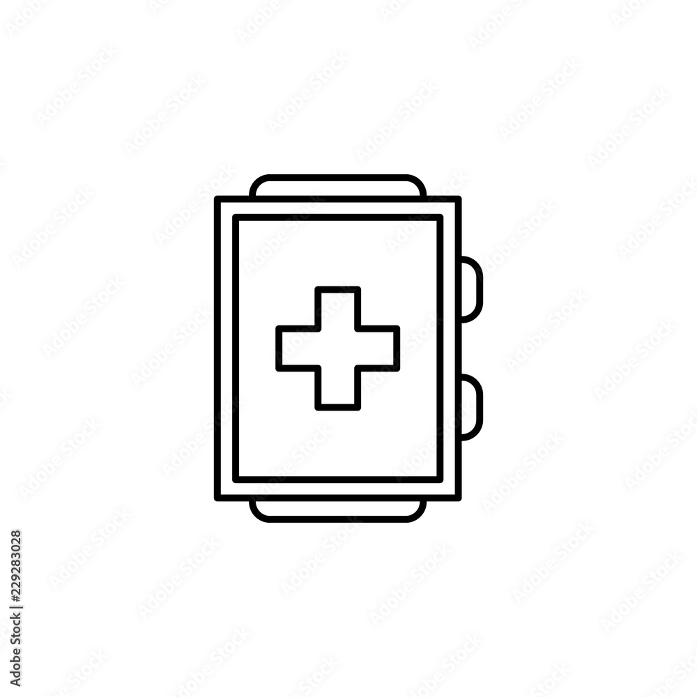 Poster smartwatch medical icon. element of medicine for mobile concept and web apps icon. thin line icon fo