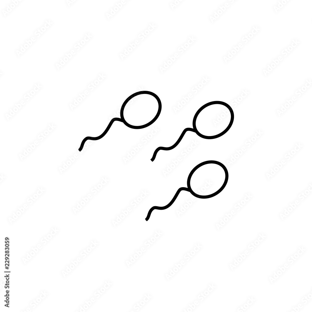 Poster sperm icon. element of medicine for mobile concept and web apps icon. thin line icon for website des