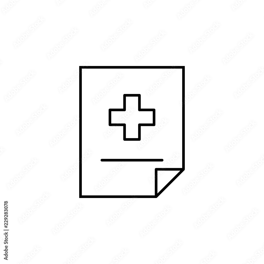 Aufkleber sticky icon. element of medicine for mobile concept and web apps icon. thin line icon for website de