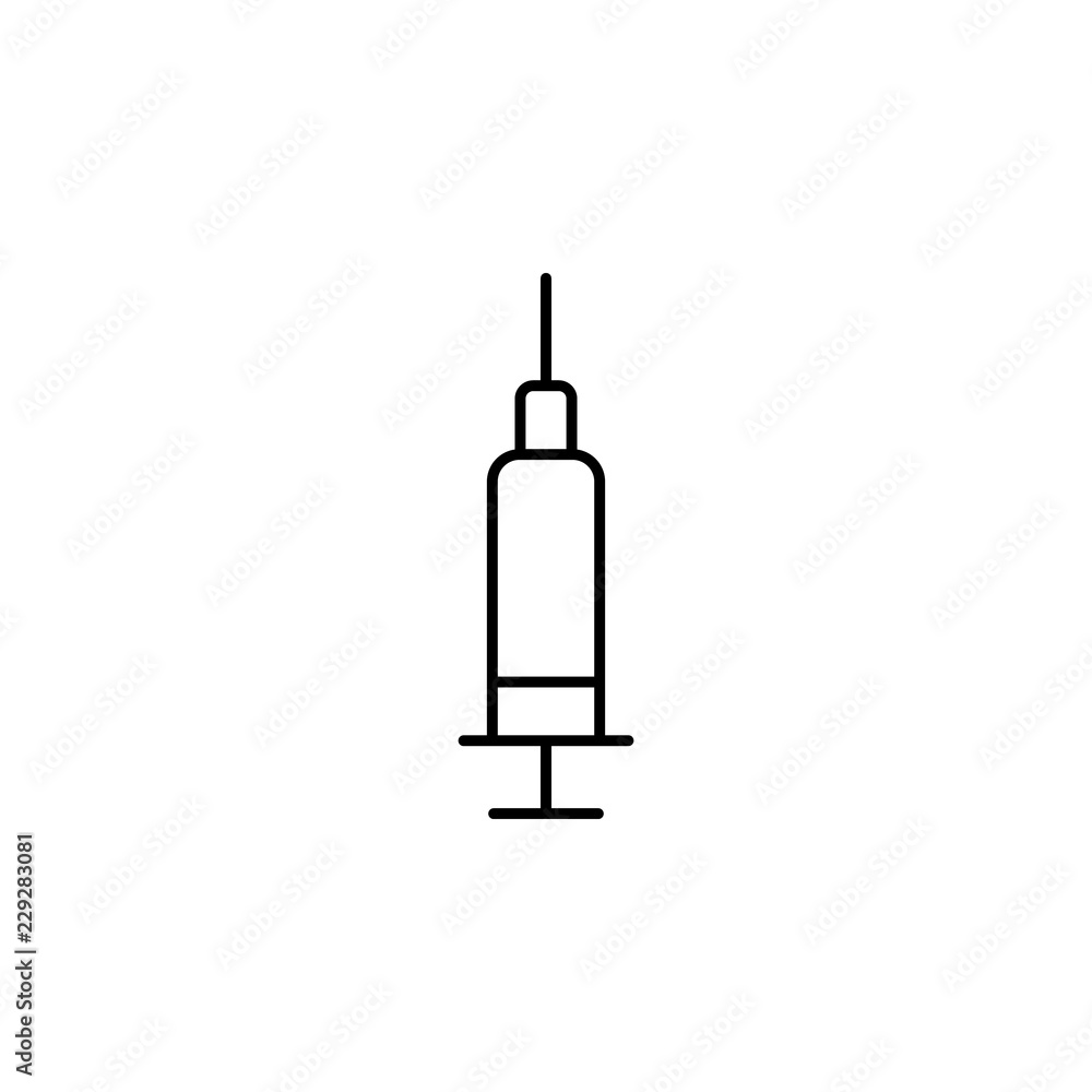 Poster syringe icon. element of medicine for mobile concept and web apps icon. thin line icon for website d
