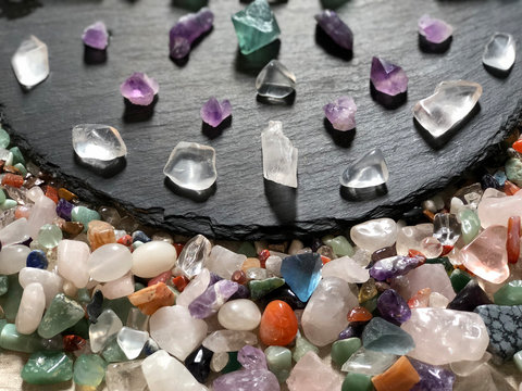 Natural crystal stone, designed to set the mandala pattern