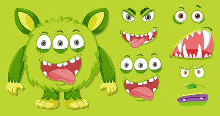 A green monster and facial set © brgfx