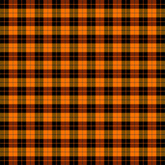 Halloween Tartan plaid. Pattern Scottish cage
