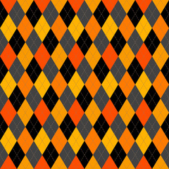 Halloween Argyle plaid. Scottish cage background