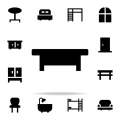 Coffee table glyph icon. Furniture icons universal set for web and mobile