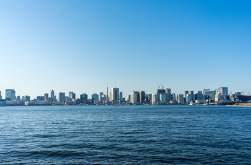 Fototapeta na wymiar scenery of Tokyo bay area