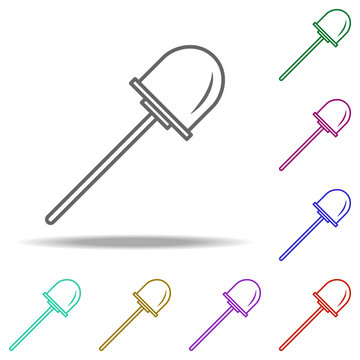 shovel outline icon. Elements of Construction in multi color style icons. Simple icon for websites, web design, mobile app, info graphics