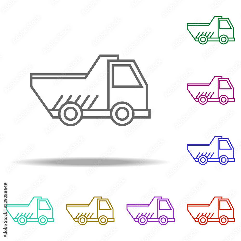 Aufkleber truck outline icon. elements of construction in multi color style icons. simple icon for websites, w