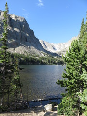 Fototapeta premium glass pond in rocky mountain national park