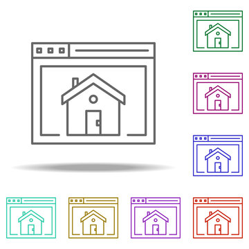 landing web page line icon. Elements of SEO & WEB OPTIMIZATION in multi color style icons. Simple icon for websites, web design, mobile app, info graphics