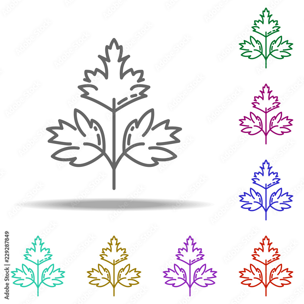 Poster cilantro dusk icon. elements of vegetables in multi color style icons. simple icon for websites, web