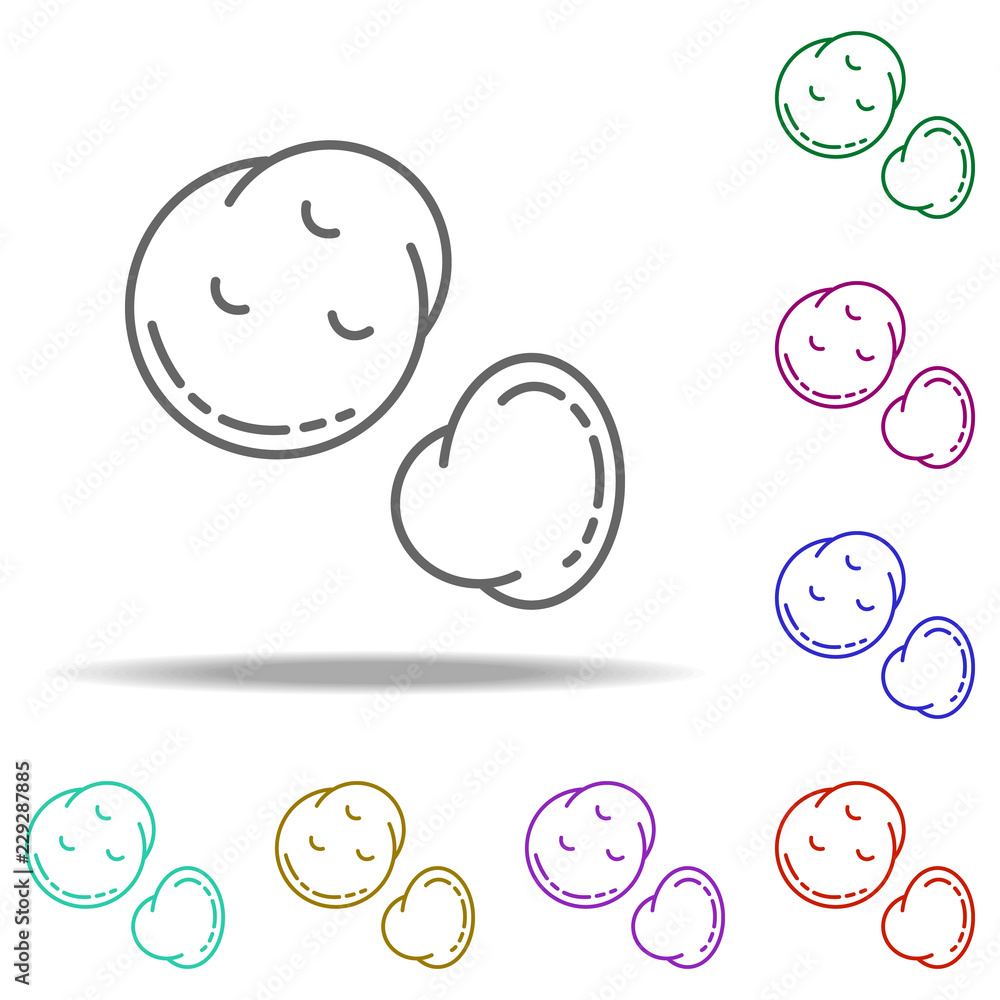 Poster potato dusk icon. elements of vegetables in multi color style icons. simple icon for websites, web d