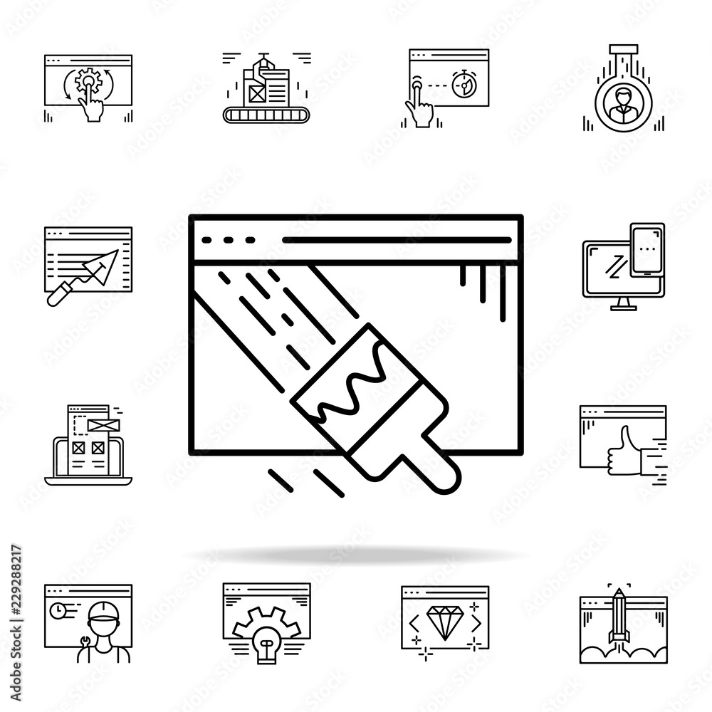 Poster ui design icon. web development icons universal set for web and mobile