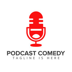 podcast comedy laugh logo