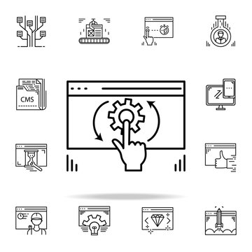 implement phase icon. Web development icons universal set for web and mobile