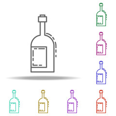 bottle of alcohol dusk icon. Elements of Birthday in multi color style icons. Simple icon for websites, web design, mobile app, info graphics