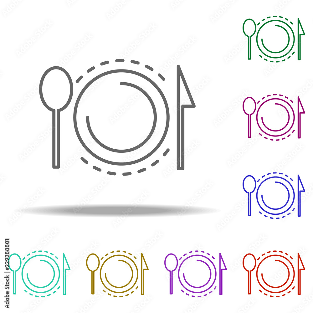 Poster cutlery dusk icon. elements of birthday in multi color style icons. simple icon for websites, web de