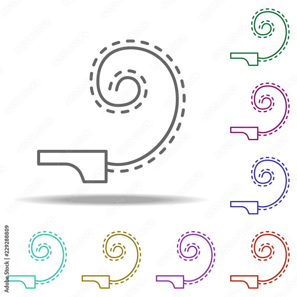 Poster festive pipe dusk icon. elements of birthday in multi color style icons. simple icon for websites, w