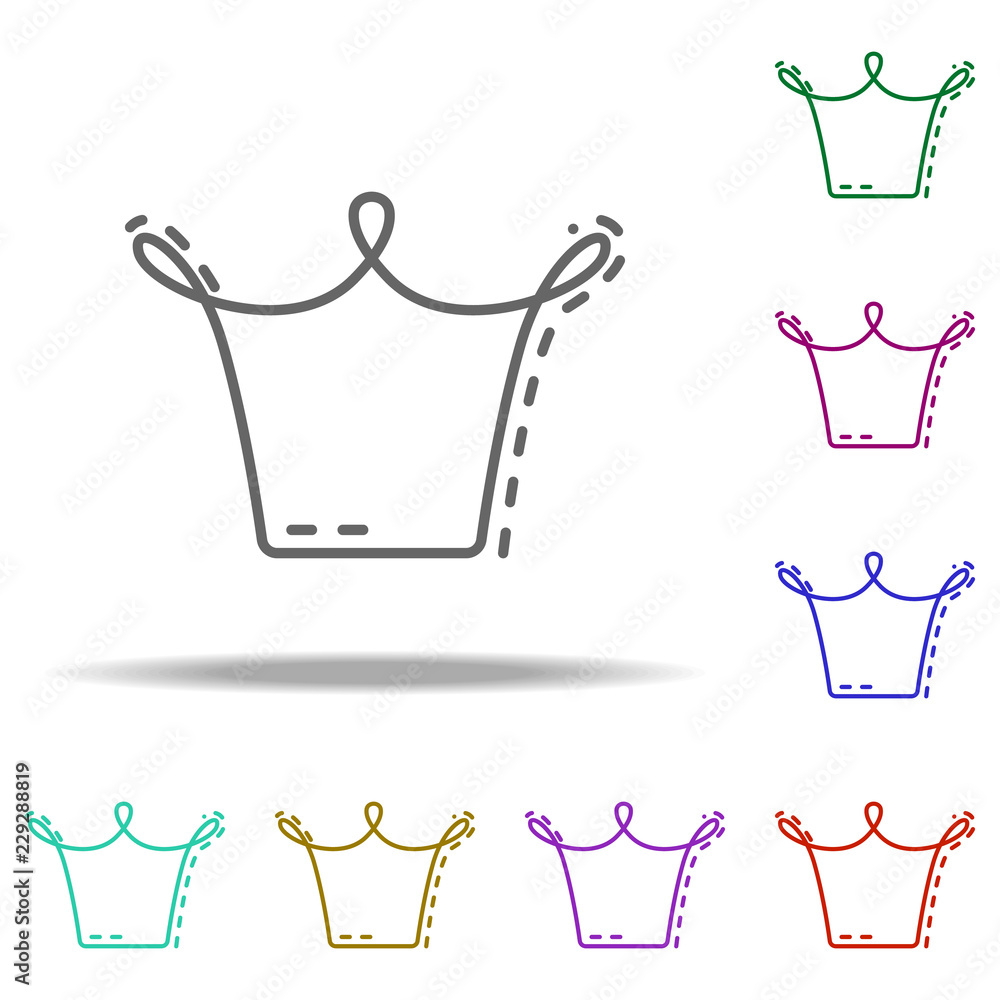 Poster crown dusk icon. elements of birthday in multi color style icons. simple icon for websites, web desi