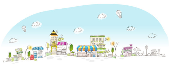 Fototapeta premium Buildings in a city