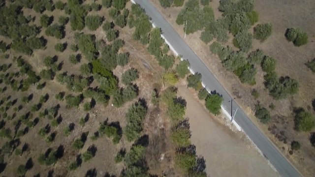 4k aerial drone footage - The medieval Evoramonte Castle.  Near Lisbon