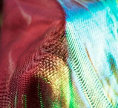 Artistic portraits with holographic fabric