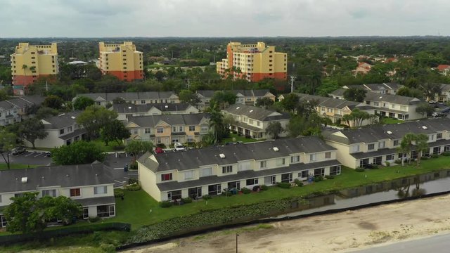 Residential townhome neighborhood in Weston Florida