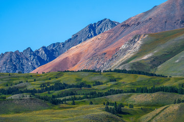 Colorful mountains of Altai Republic, Russia