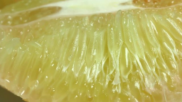 Close up pomelo in plate