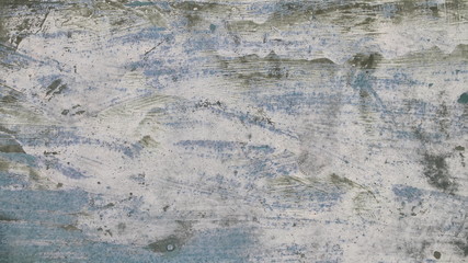 Eroded metal texture. Rusty Colored Metal with cracked paint, grunge light blue and grey background