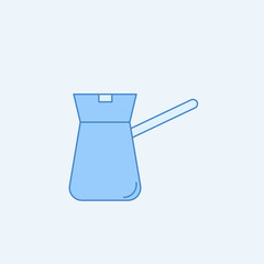 coffe maker 2 colored line icon. Simple blue and white element illustration. coffe maker concept outline symbol design from kitchen set