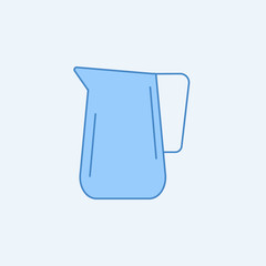 jug 2 colored line icon. Simple blue and white element illustration. jug concept outline symbol design from kitchen set