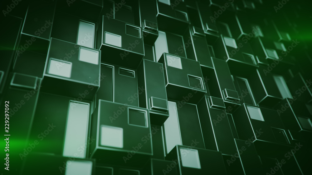 Poster futuristic technology structure 3d rendering