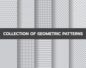 10 different brown patterns , formal Black and white geometric patterns