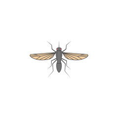 mosquito colored outline icon. One of the collection icons for websites, web design, mobile app