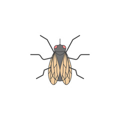 fly colored outline icon. One of the collection icons for websites, web design, mobile app