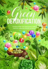 Color diet green day, vegetables and fruits