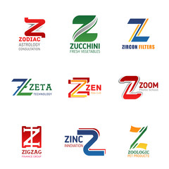 Business identity vector icons with letter Z