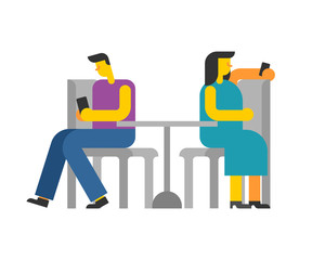 Quarrel man and woman. Scandal of lovers. Couple fracas. Divorce Relationship