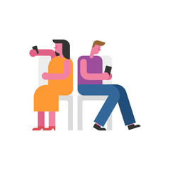 Quarrel man and woman. Scandal of lovers. Couple fracas. Divorce Relationship