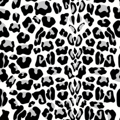 Leopard seamless pattern. Animal print. pattern with leopard fur texture. Repeating leopard fur background for textile design, wrapping paper, wallpaper or scrapbooking. Vector background
